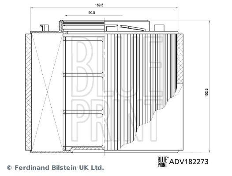 BLUE PRINT ADV182273 Luftfilter f&uuml;r VW-Audi