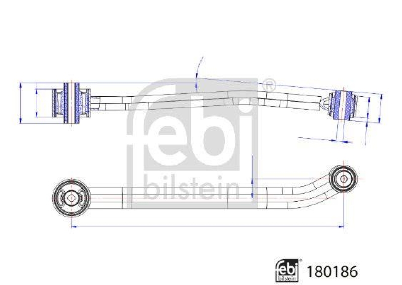 FEBI BILSTEIN 180186 Querlenker mit Gummilagern f&uuml;r Jeep