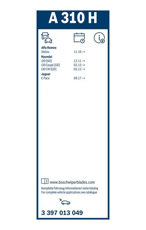 B-Ware BOSCH 3 397 013 049 Wischblatt A310H Aerotwin Rear Scheibenwischer 330 mm