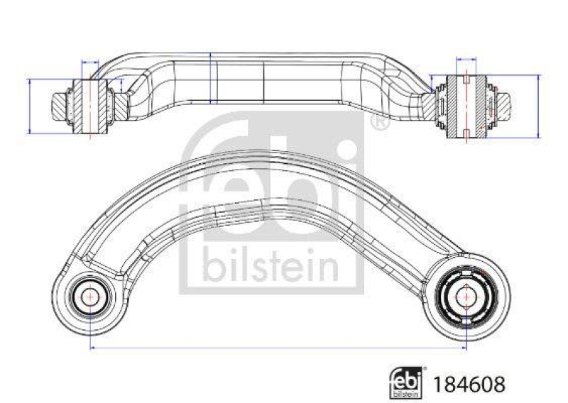 FEBI BILSTEIN 184608 Querlenker mit Gummilagern f&uuml;r Ford