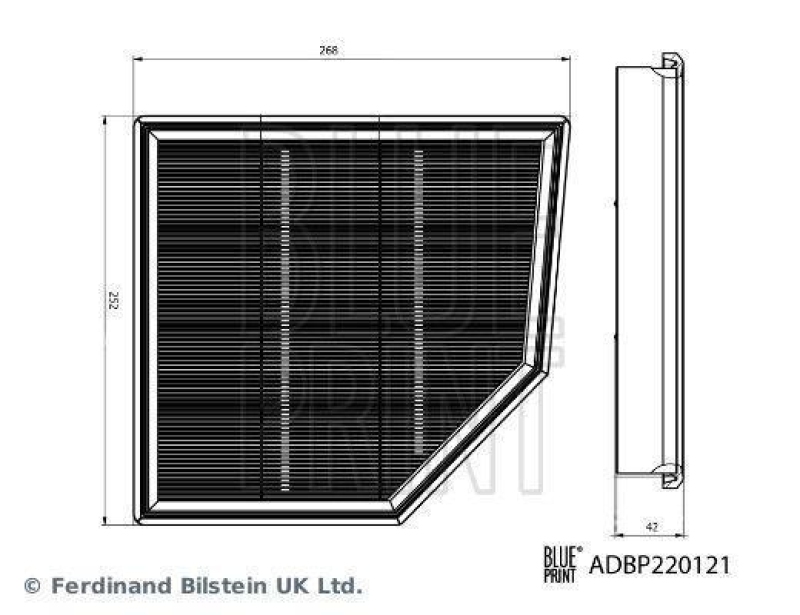 BLUE PRINT ADBP220121 Luftfilter für BMW