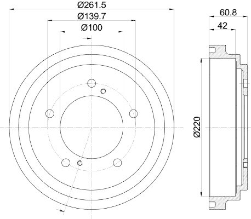 HELLA 8DT 355 301-951 Bremstrommel f&uuml;r SUZUKI