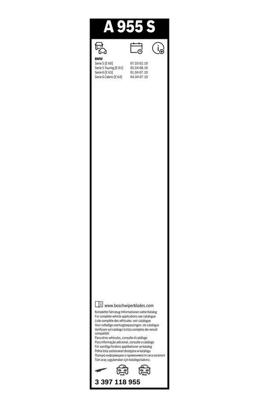 B-Ware BOSCH 3 397 118 955 Wischblatt A955S Aerotwin Scheibenwischer 600/575 mm