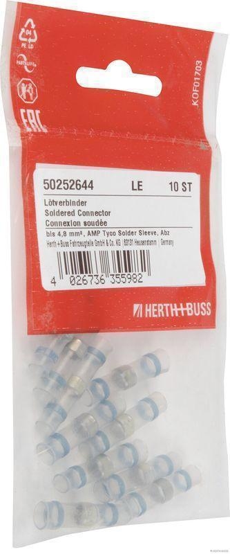 HERTH+BUSS 50252644 Lötverbinder bis 4,8 mm², AMP Tyco Solder Sleeve, Abzweigverbinder