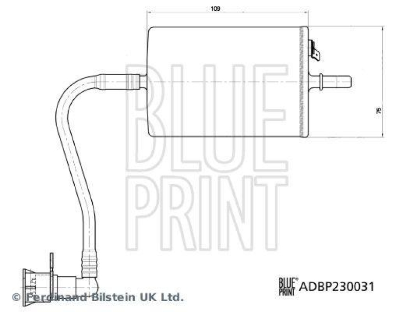 BLUE PRINT ADBP230031 Kraftstofffilter für Porsche