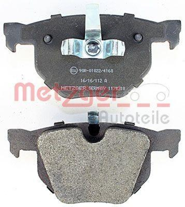 METZGER 1170318 Bremsbelagsatz, Scheibenbremse WVA 23 550