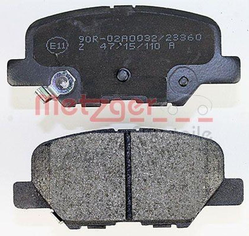 METZGER 1170790 Bremsbelagsatz, Scheibenbremse WVA 25 688/689/690