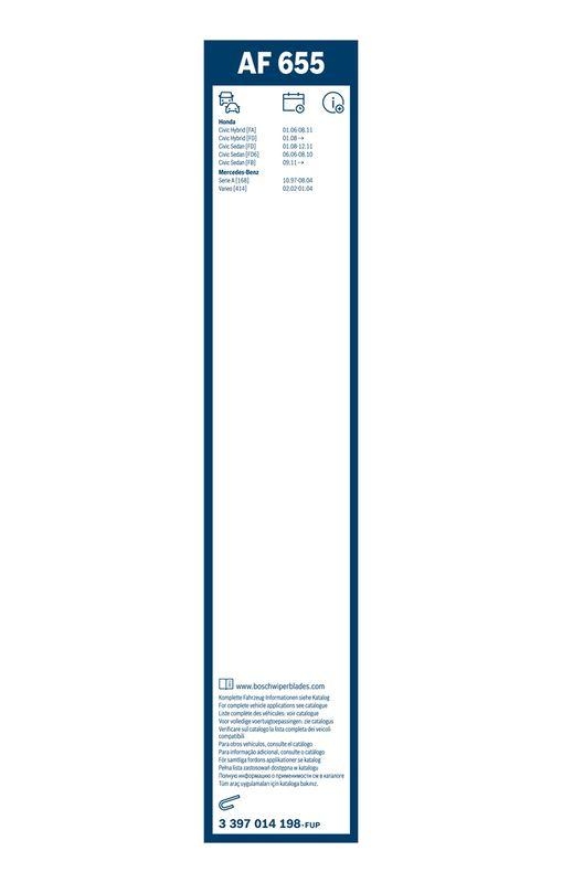 B-Ware BOSCH 3 397 014 198 Wischblatt AF655 Aerofit Scheibenwischer 650/550 mm