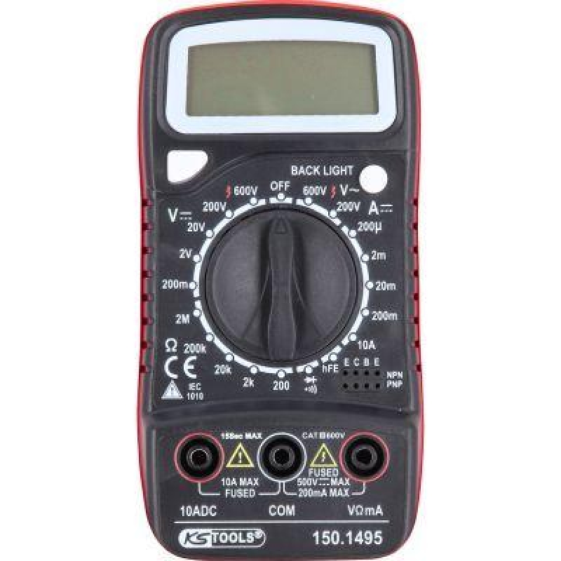 KS TOOLS 150.1495 Digital Multimeter inkl. Prüfspitzen
