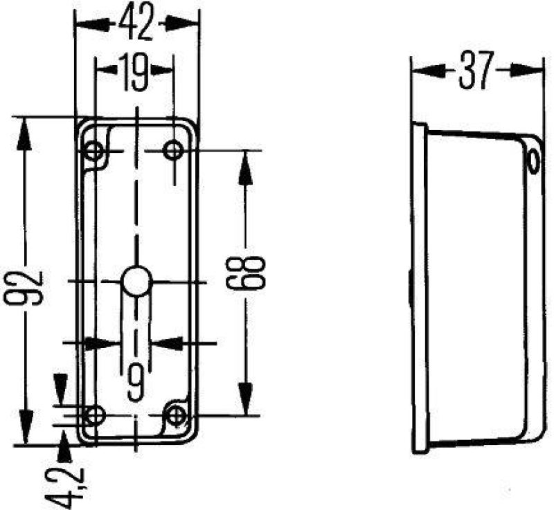 HELLA 2XS 005 020-041 Umrissleuchte Halogen