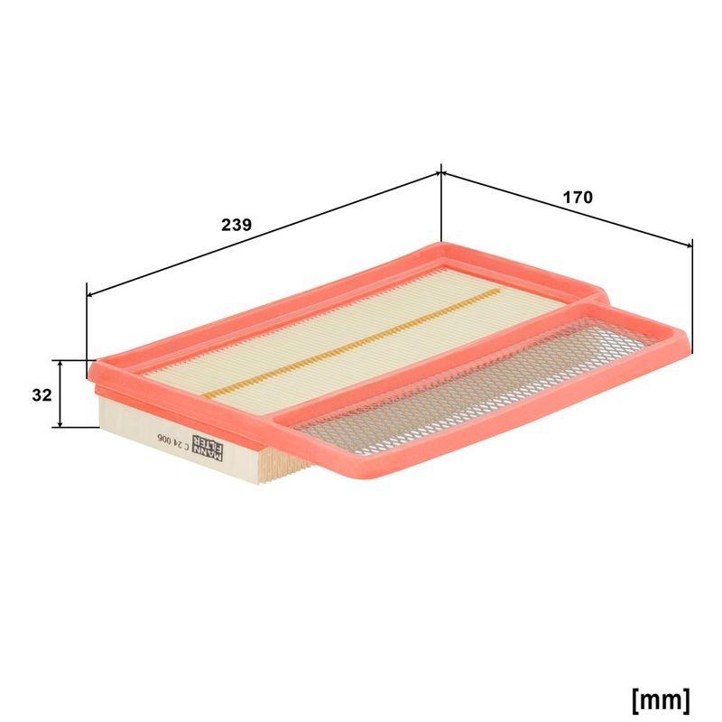 MANN-FILTER C 24 006 Luftfilter f&uuml;r Fiat Gruppe