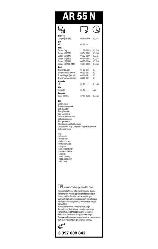 B-Ware BOSCH 3 397 008 842 Wischblatt AR55N Aerotwin Scheibenwischer 550 mm