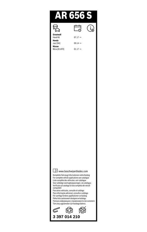 B-Ware BOSCH 3 397 014 210 Wischblatt AR656S Aerotwin Retrofit Scheibenwischer 650/360 mm