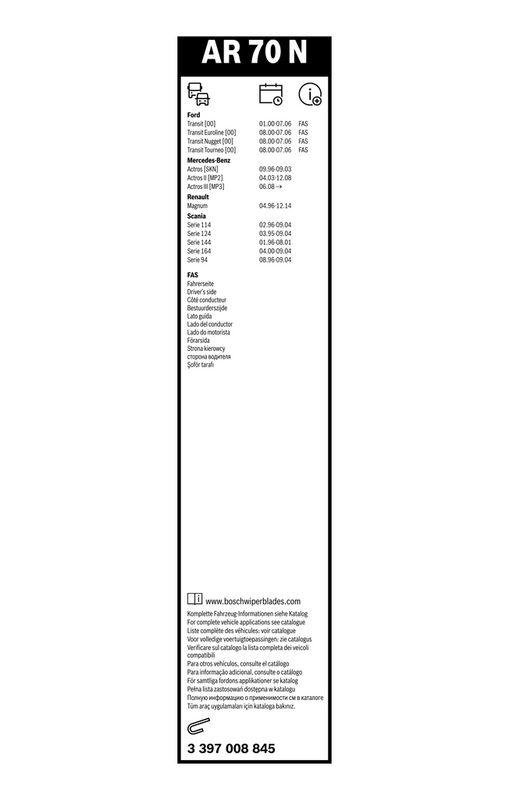 B-Ware BOSCH 3 397 008 845 Wischblatt AR70N Aerotwin Scheibenwischer 700 mm