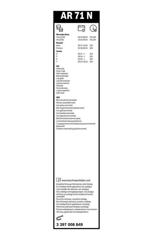 B-Ware BOSCH 3 397 008 849 Wischblatt AR71N Aerotwin Scheibenwischer 700 mm