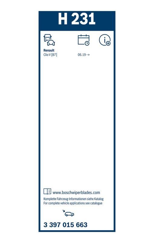 B-Ware BOSCH 3 397 015 663 Wischblatt H231 Heckwischer Scheibenwischer 230 mm