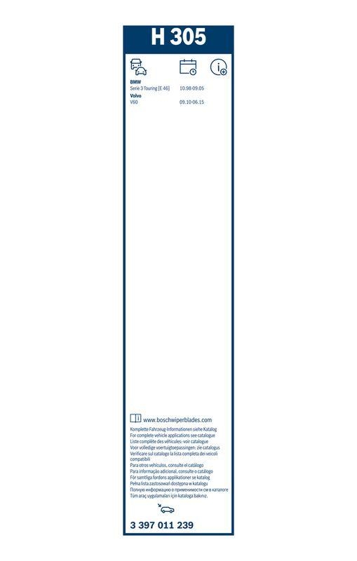 B-Ware BOSCH 3 397 011 239 Wischblatt H305 Heckwischer Scheibenwischer 300 mm