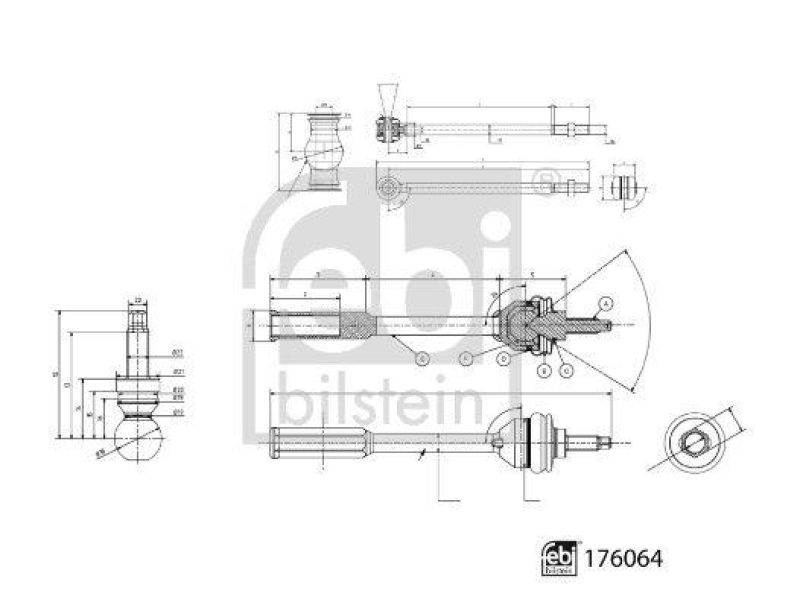 FEBI BILSTEIN 176064 Spurstange verstellbar f&uuml;r Jaguar