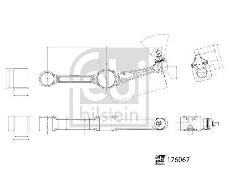 FEBI BILSTEIN 176067 Querlenker mit Lagern, Gelenk und Sicherungsmutter f&uuml;r Mercedes-Benz