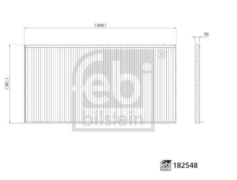 FEBI BILSTEIN 182548 Innenraumfilter f&uuml;r Tesla