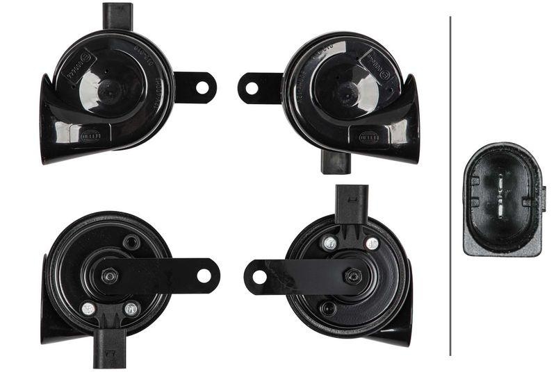 HELLA 3FH 012 010-021 Trompetenhorn TE26Set 12V 110dB A 400/500Hz 2-Klang