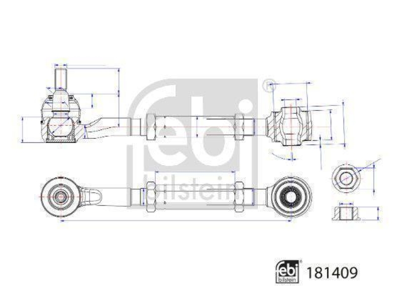 FEBI BILSTEIN 181409 Querlenker mit Lager, Gelenk und Sicherungsmutter f&uuml;r TOYOTA