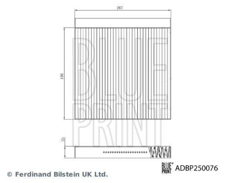 BLUE PRINT ADBP250076 Innenraumfilter für MG