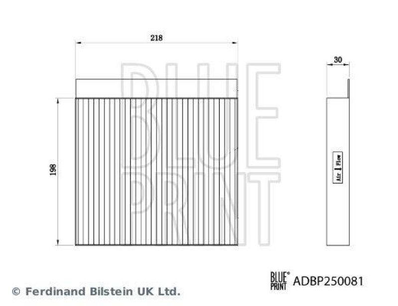BLUE PRINT ADBP250081 Innenraumfilter