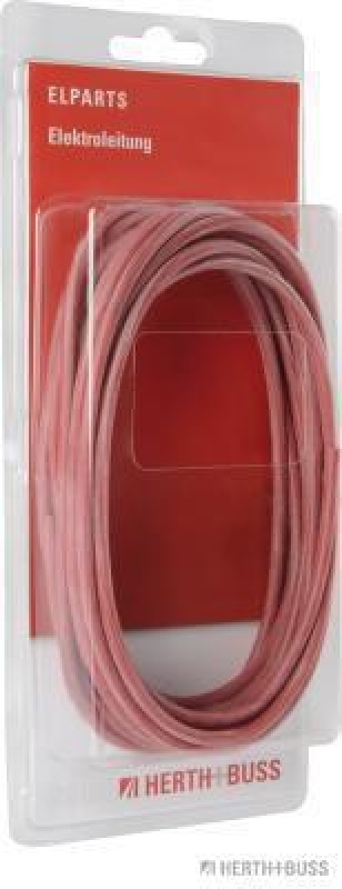 HERTH+BUSS 51275510005 Elektroleitung Silikon 4,0 mm², rot, 5 m