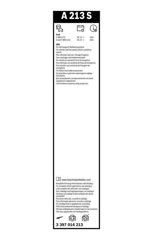 B-Ware BOSCH 3 397 014 213 Wischblatt A213S Aerotwin Scheibenwischer 600/475 mm vorne