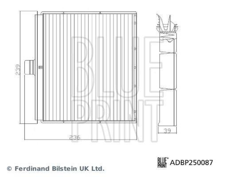 BLUE PRINT ADBP250087 Innenraumfilter f&uuml;r Renault