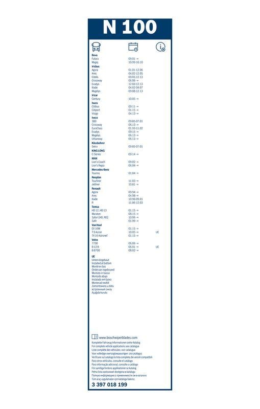 B-Ware BOSCH 3 397 018 199 Wischblatt N100 Twin Scheibenwischer 1000 mm