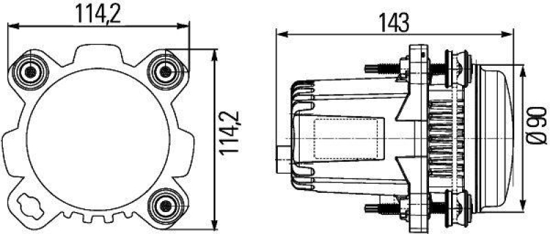 HELLA 1BL 012 488-101 Scheinwerfer Modul 90 L4060 LED