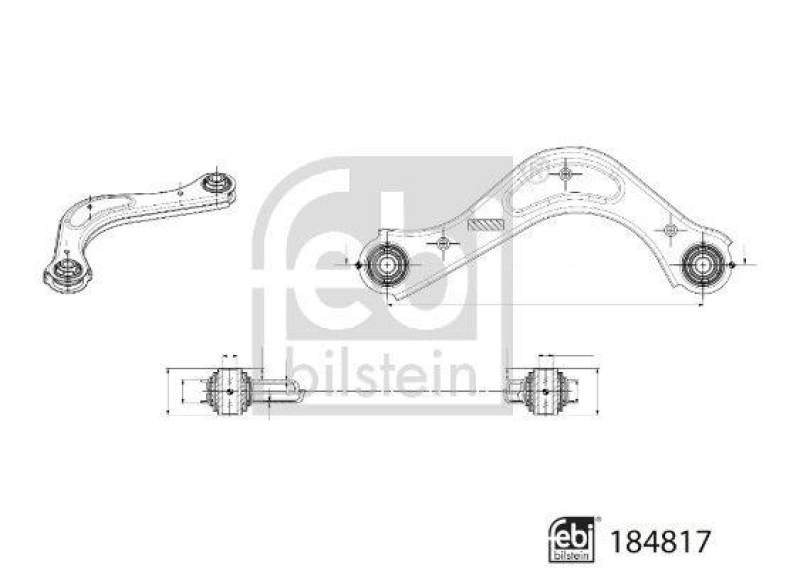 FEBI BILSTEIN 184817 Querlenker mit Gummilagern f&uuml;r HYUNDAI