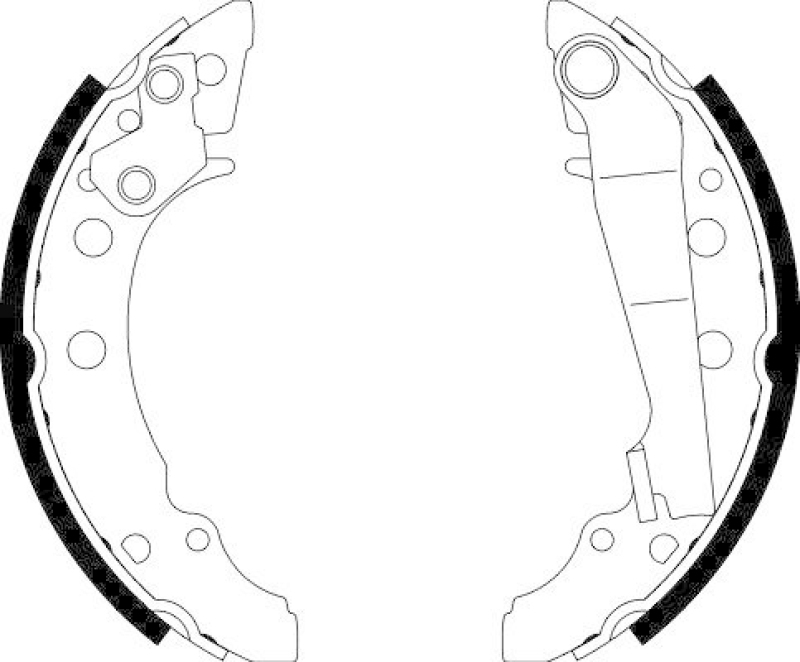 HELLA 8DB 355 000-111 Bremsbackensatz für VW/SEAT/AUDI