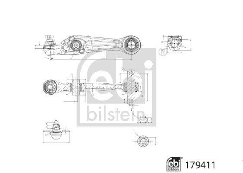 FEBI BILSTEIN 179411 Querlenker mit Lagern und Gelenk für Tesla