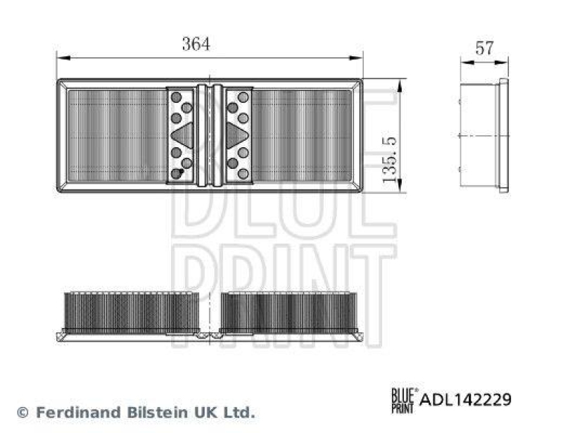 BLUE PRINT ADL142229 Luftfilter f&uuml;r Alfa Romeo