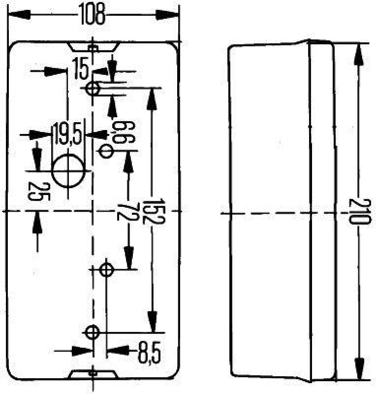 HELLA 2VP 006 040-351 Heckleuchte Halogen