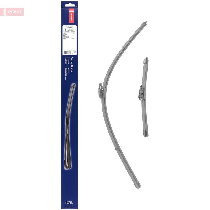 DENSO DF-443 Wischer Flat Blade KIT RENAULT CLIO V (B7_) 1.0 TCe 100 (19-)