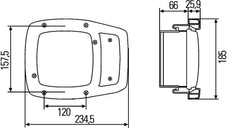 HELLA 1SA 996 120-321 Heckscheinwerfer M120 Halogen