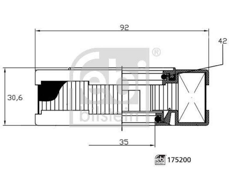 FEBI BILSTEIN 175200 Filter für Kurbelgehäuseentlüftung für Fiat