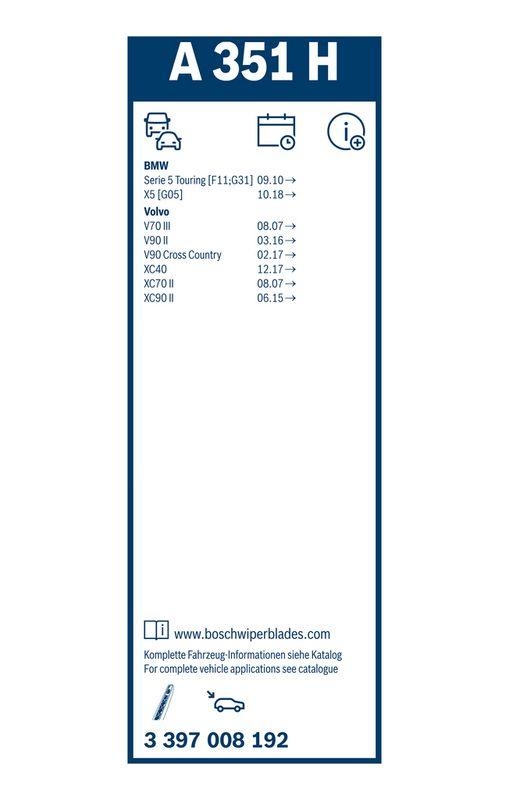 B-Ware BOSCH 3 397 008 192 Wischblatt A351H Scheibenwischer 350 mm hinten