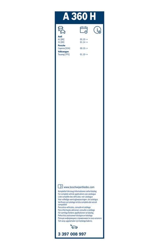 B-Ware BOSCH 3 397 008 997 Wischblatt A360H Scheibenwischer 380 mm hinten