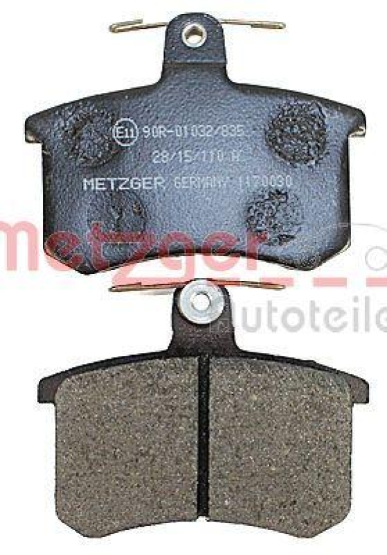 METZGER 1170030 Bremsbelagsatz, Scheibenbremse WVA 21 144