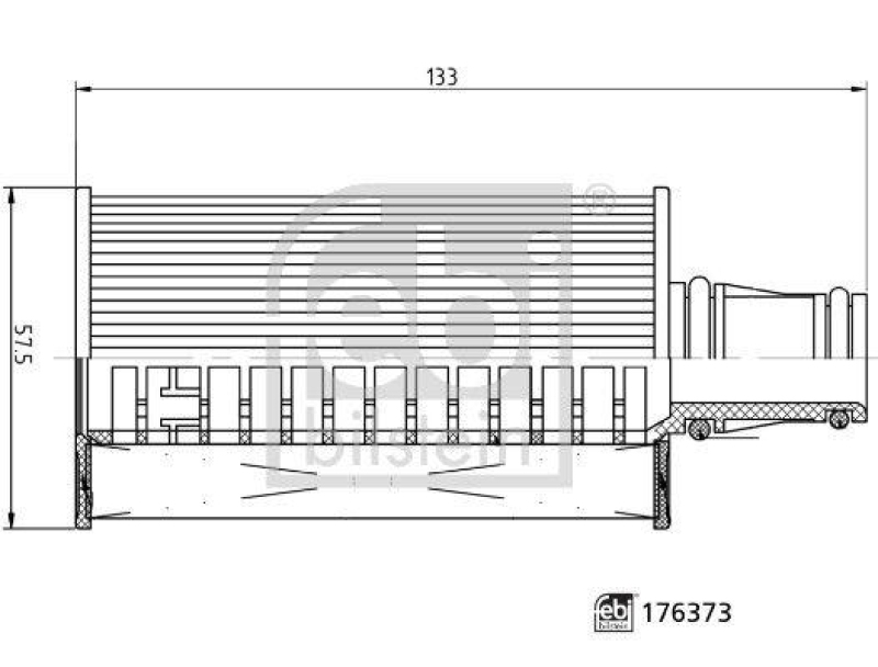FEBI BILSTEIN 176373 Ölfilter mit Dichtring für Land Rover