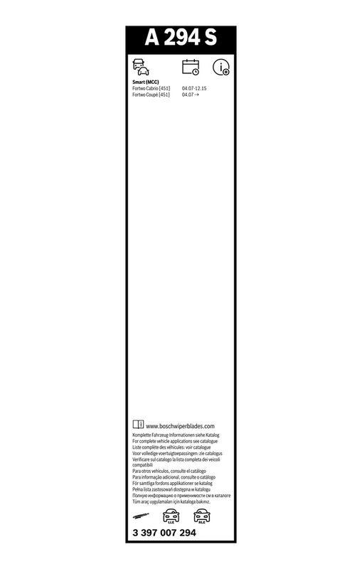 BOSCH 3 397 007 294 Wischblatt A294S Aerotwin Scheibenwischer 600/550 mm