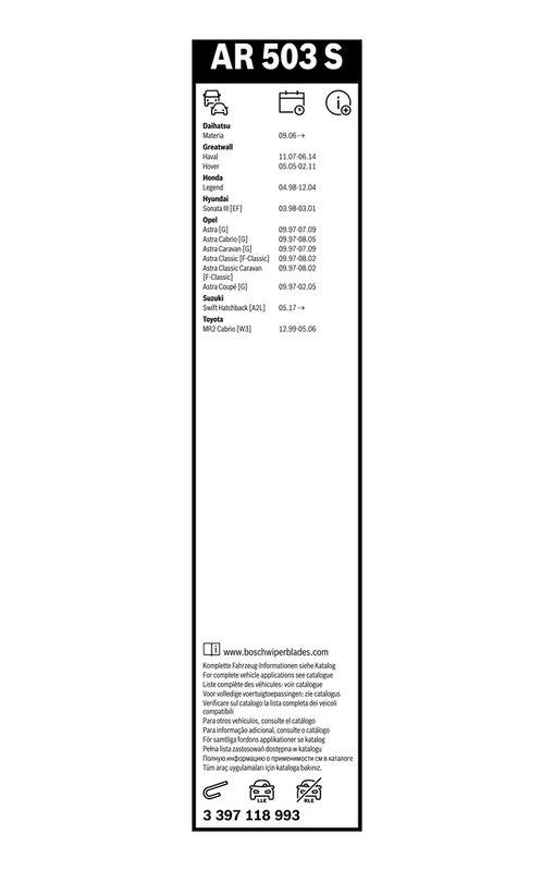 B-Ware BOSCH 3 397 118 993 Wischblatt AR503S Aerotwin Retrofit Scheibenwischer 500/475 mm vorne