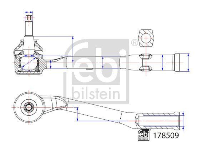 FEBI BILSTEIN 178509 Spurstangenendstück mit Sicherungsmutter für CITROEN
