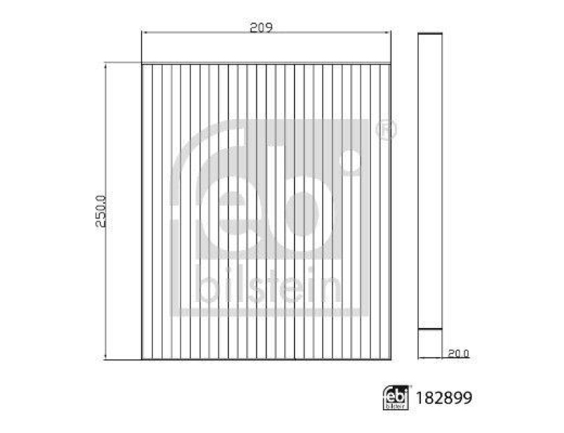 FEBI BILSTEIN 182899 Innenraumfilter für Chrysler