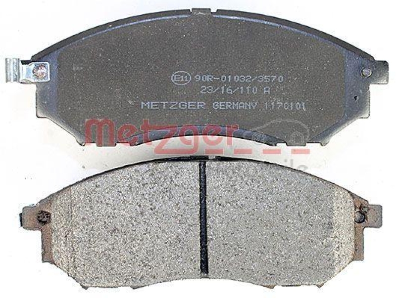 METZGER 1170101 Bremsbelagsatz, Scheibenbremse WVA 23 698